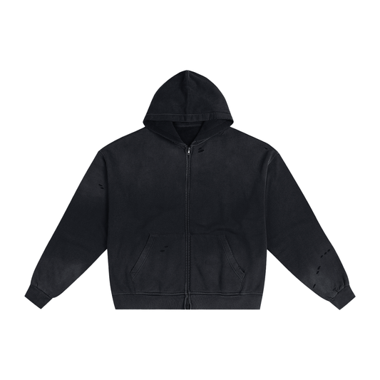 MASI™ Solar Frayed Zip Hoodie