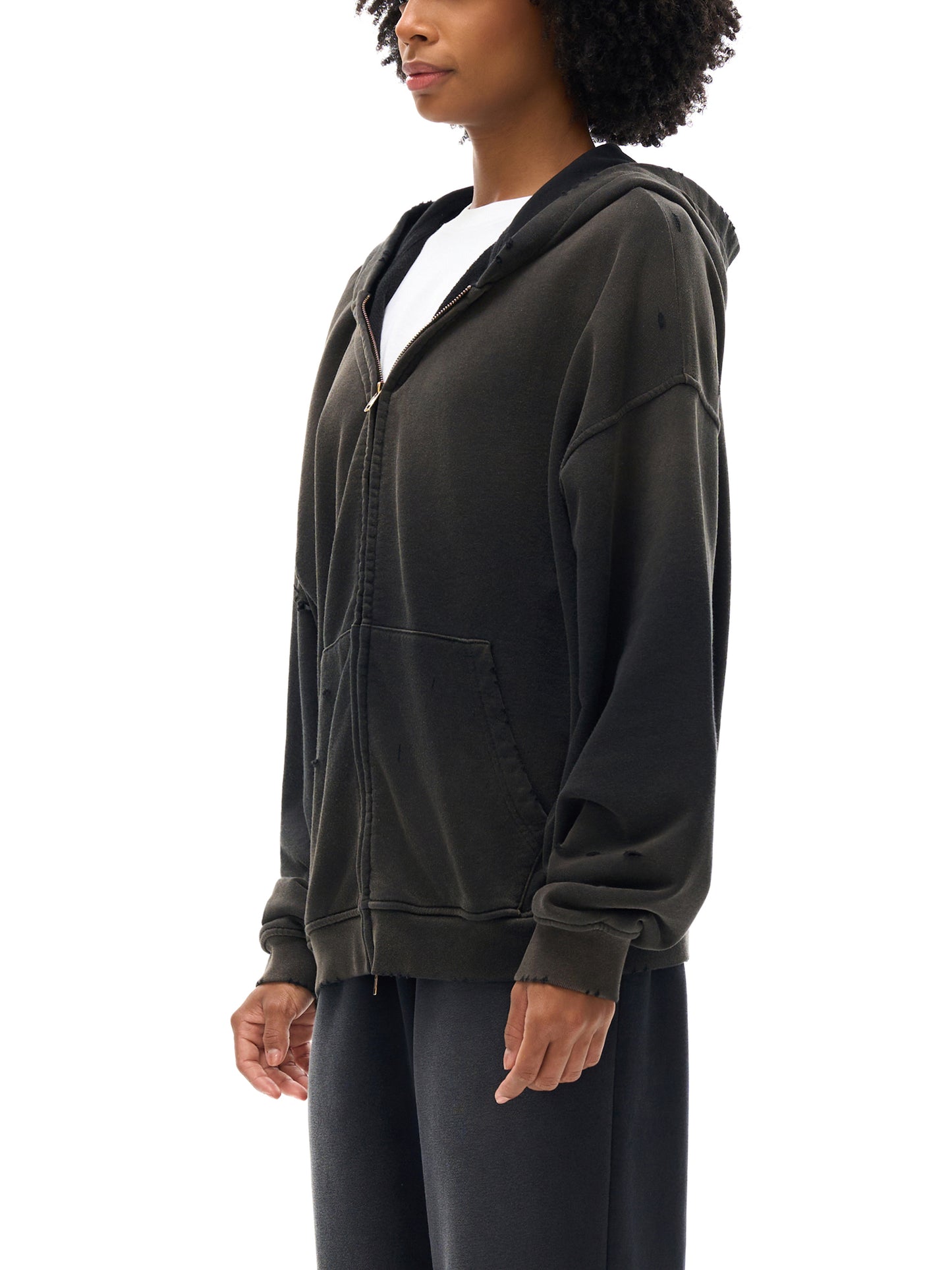 MASI™ Solar Frayed Zip Hoodie
