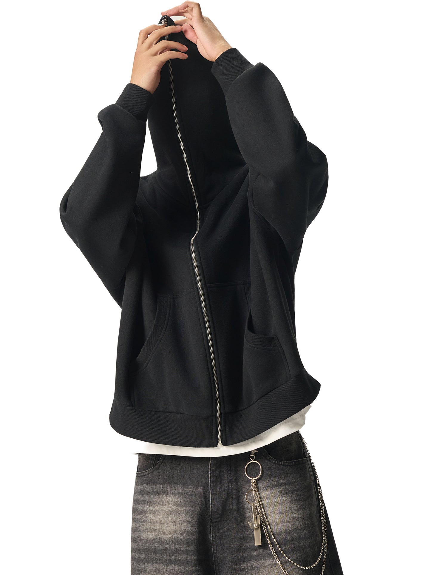 MASI™ Fleeced Full-Zip Boxy Hoodie