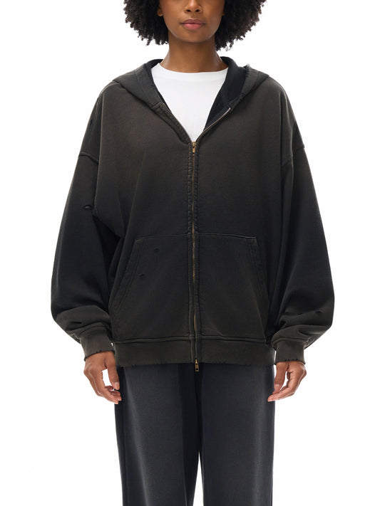 MASI™ Solar Frayed Zip Hoodie