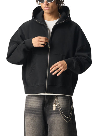 MASI™ Fleeced Full-Zip Boxy Hoodie