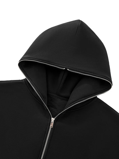 MASI™ Fleeced Full-Zip Boxy Hoodie